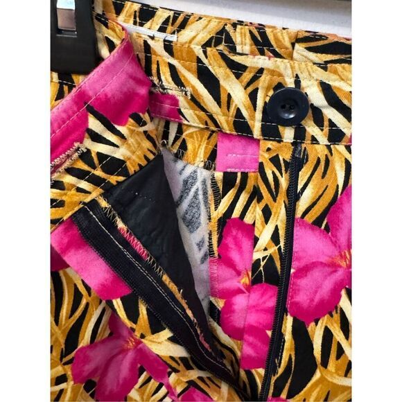 Escada By Margaretha Ley Y2K  Tropical Print Ankle Pants 34/26 - Picture 4 of 6